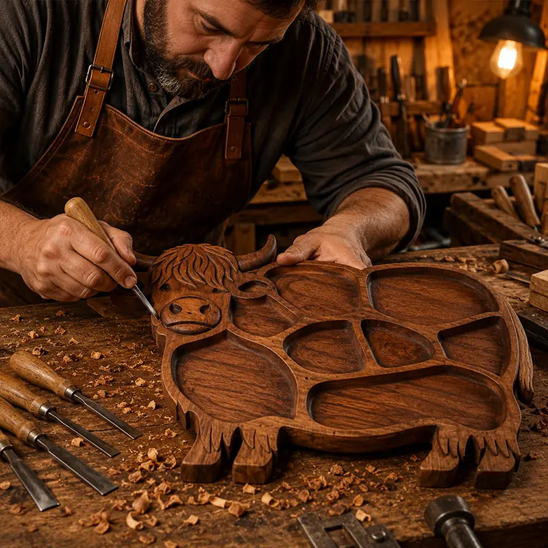 ð¥ð¥ Father's Day Special: Limited-Time Free Shipping! 49% OFF: Rustic Cow-Shaped Charcuterie Board