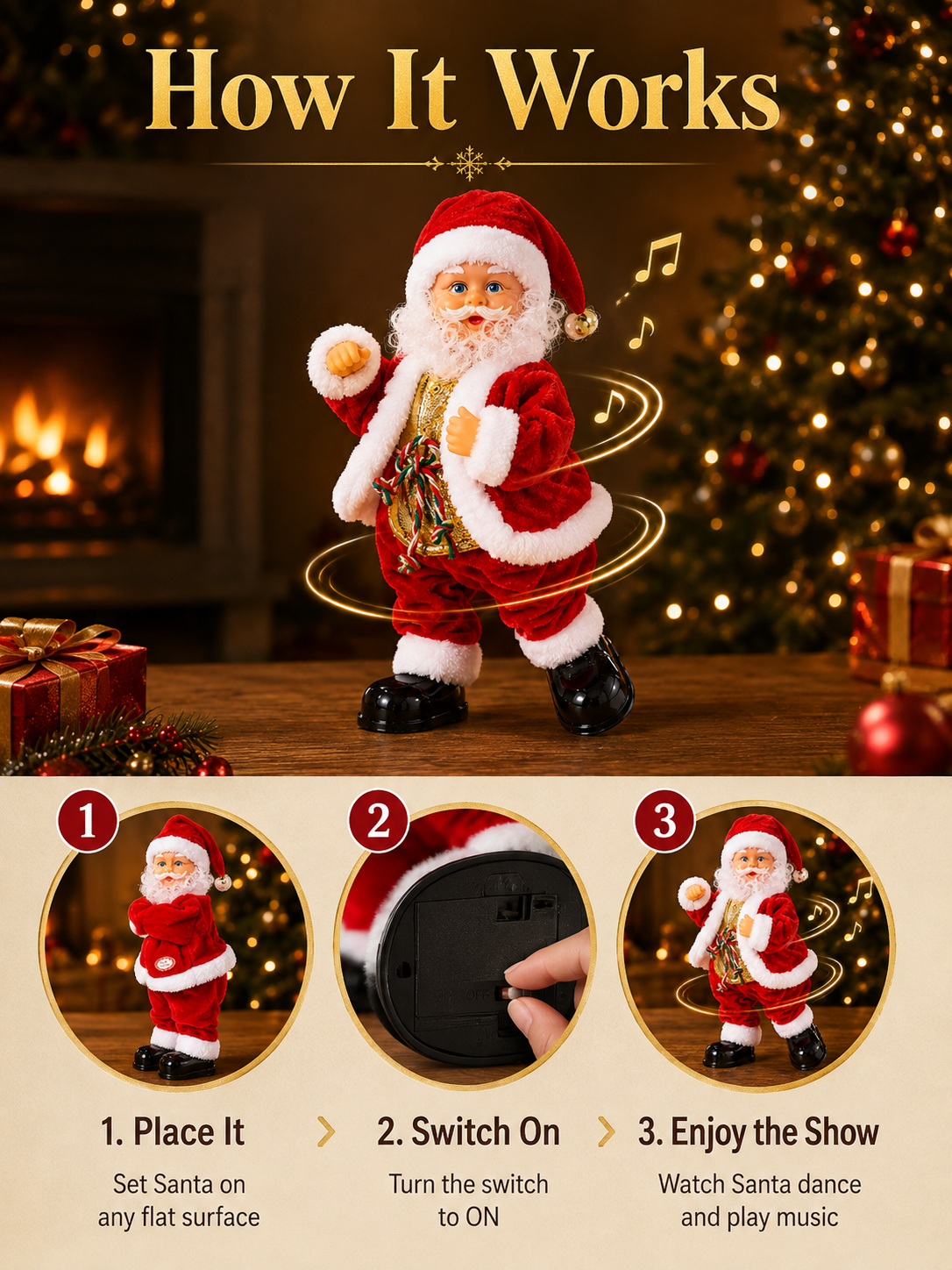 🎅 Dancing Santa Claus Toy with Music