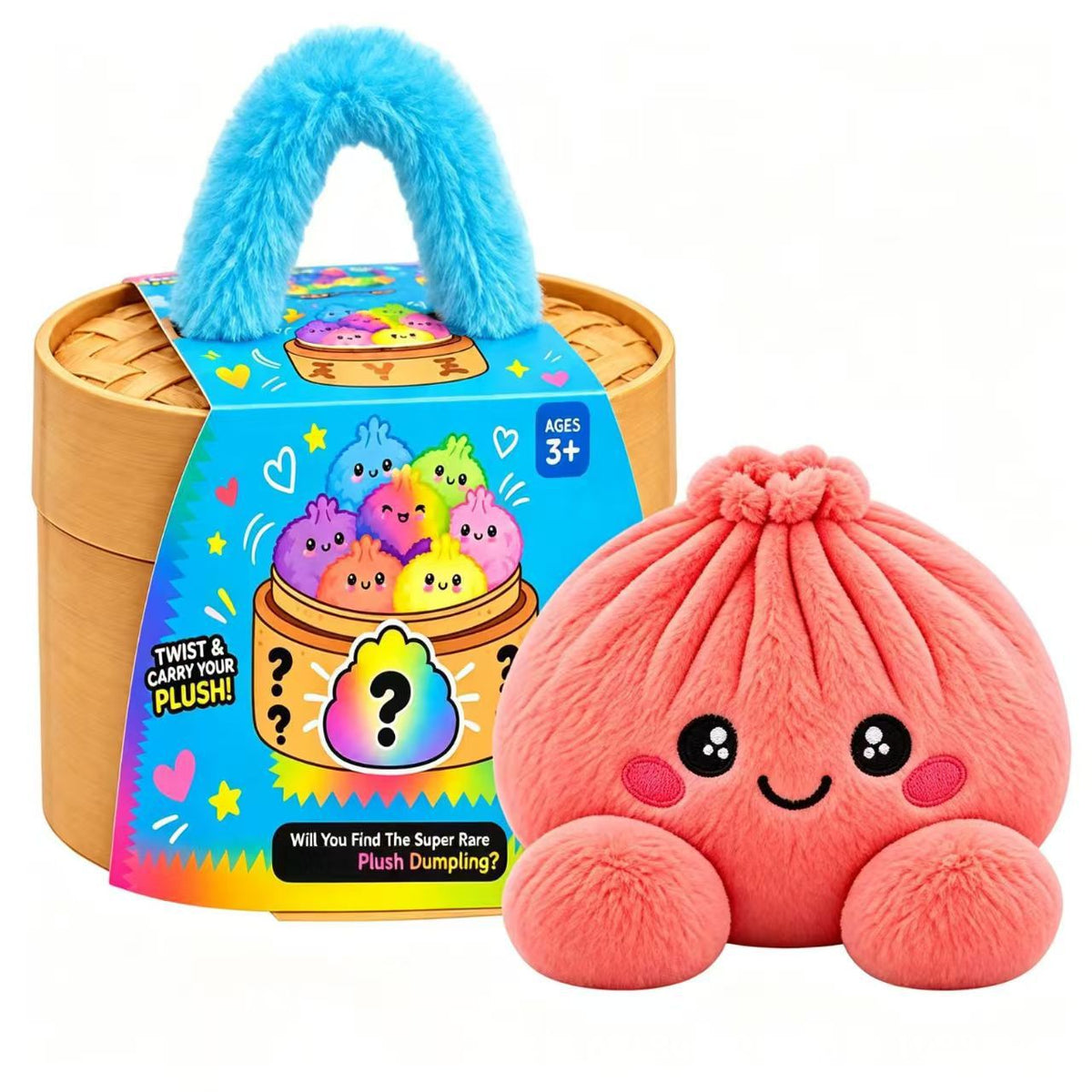 Buy three get one free 🥟Rainbow Dumpling Squishy Toy with Steamer 🌈