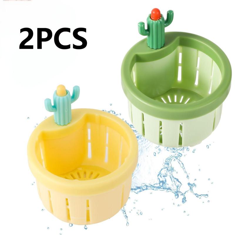 2pcs Cactus Kitchen Automatic Dumping Sink Filter