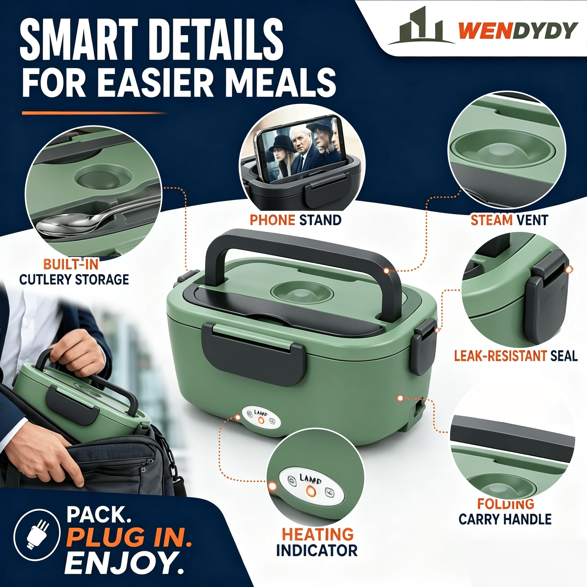 🔥 50% off today! 🍱 Portable food warmer