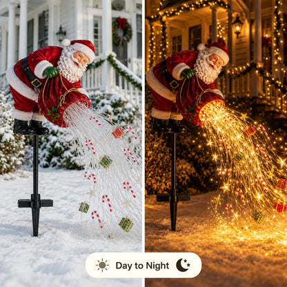 🎅Solar-Powered Christmas Garden Light: Santa Claus 'Magic Pour' Design