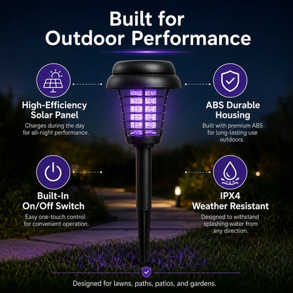 ☀️ Solar Mosquito Zapper | 2-in-1 Bug Killer & Yard Light 🦟