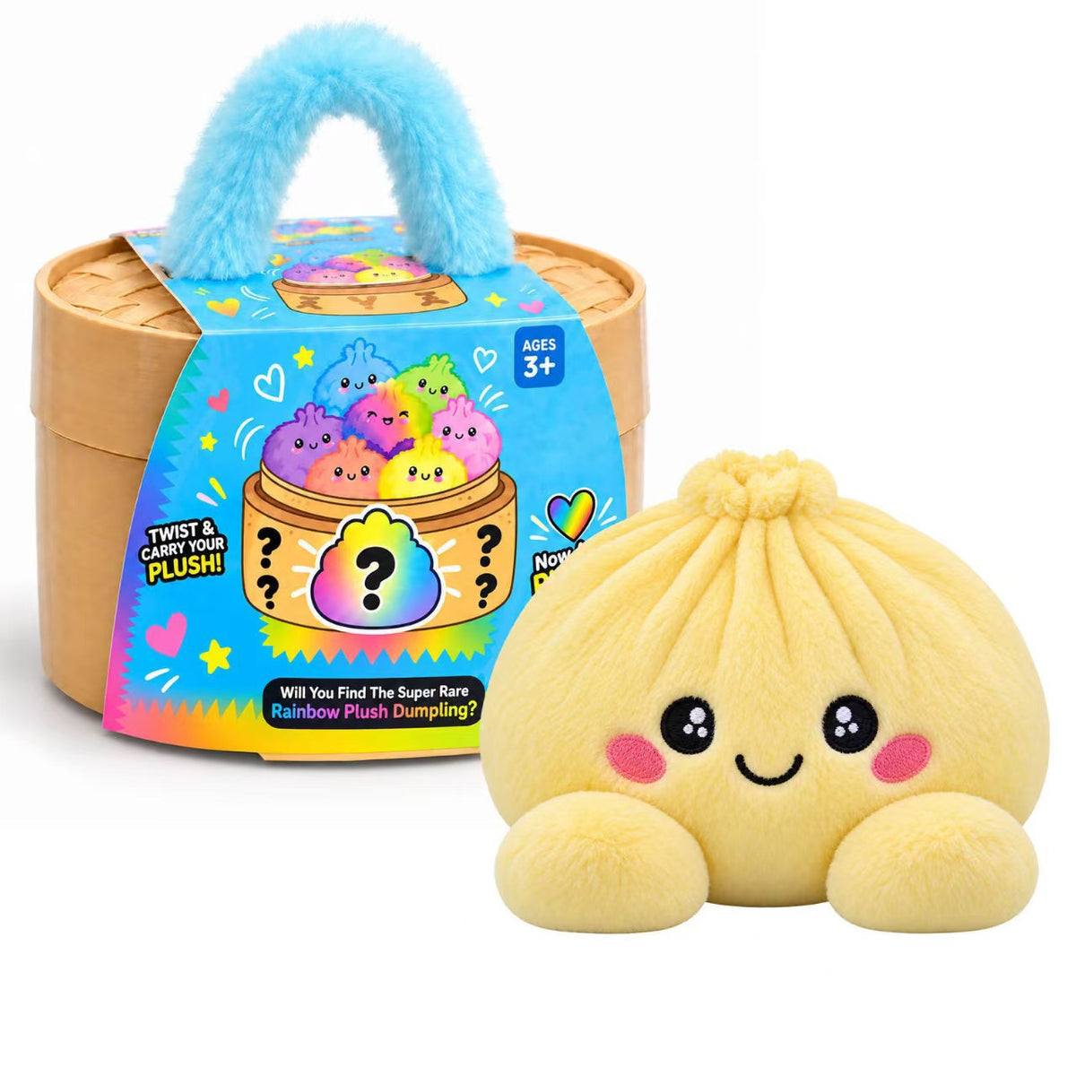 Buy three get one free 🥟Rainbow Dumpling Squishy Toy with Steamer 🌈