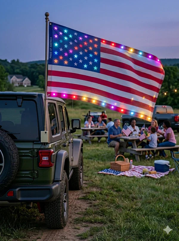 Last Day 49% OFF🔥 🦅 Illuminated 250th Anniversary USA Commemorative Flag  (3x5 Ft) -Bestseller