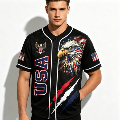 🔥2026 Limited Edition - USA 250th Anniversary All-Over Print Patriotic Baseball Jersey🦅