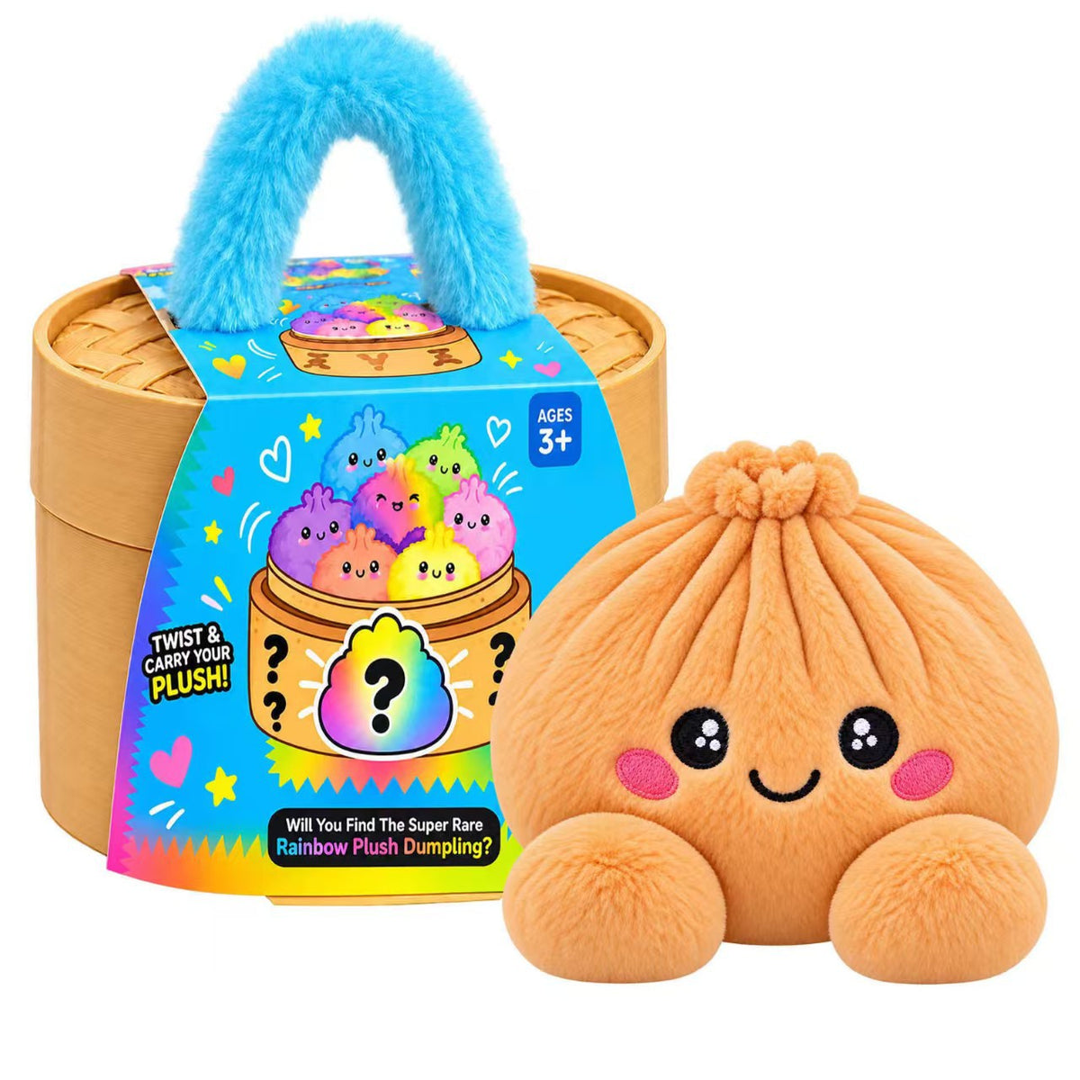 Buy three get one free 🥟Rainbow Dumpling Squishy Toy with Steamer 🌈