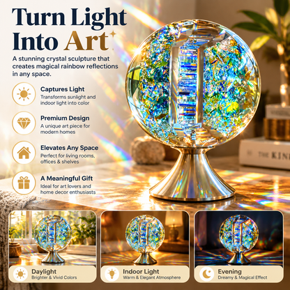 🔥 LAST DAY 50% OFF – 🌈 Crystal Rainbow Light Sculpture™ | Turn Sunlight Into Magical Rainbows ✨