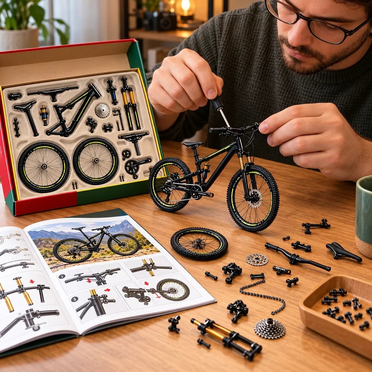 🔥Limited Time 50% OFF - 🚲DIY Mountain Bike Model Kit – Build, Display & Collect
