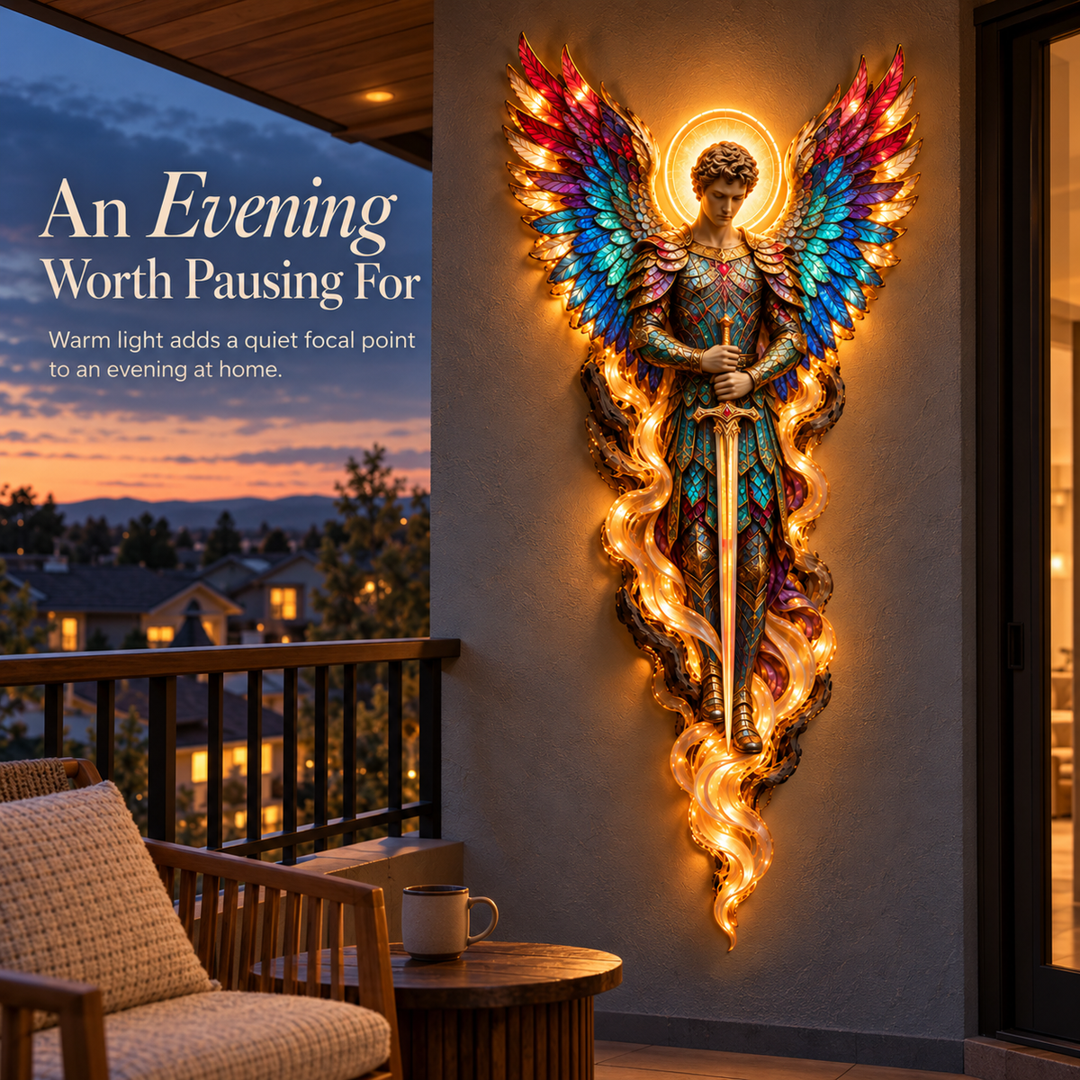 🔥 LAST DAY 50% OFF-✝️ Heavenly Radiance™ Lighted Angel Wall Sculpture ✨