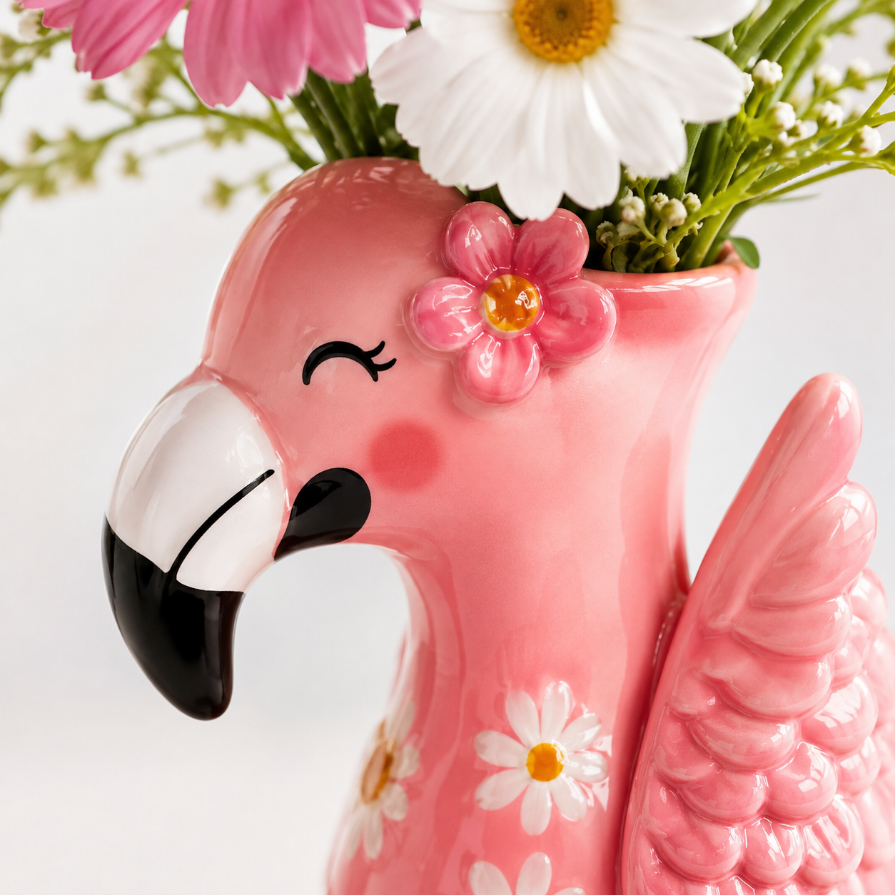 🦩50% OFF🦩 Cute Pink Flamingo Ceramic Vase｜Home Table Decor💖