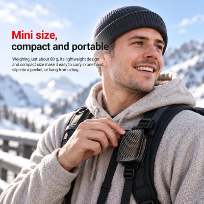 Portable Clip-On Bluetooth Speaker – Ultra-Light Wearable Sound with IPX7 Waterproof Protection
