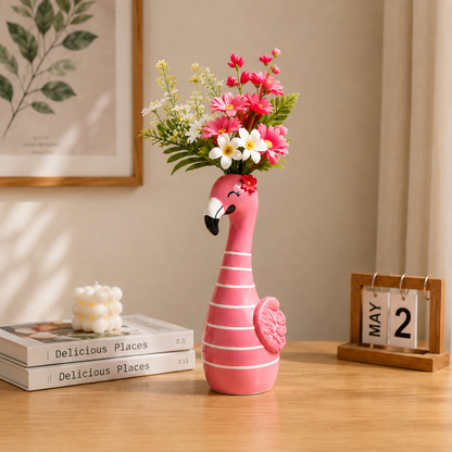 🦩50% OFF🦩 Cute Pink Flamingo Ceramic Vase｜Home Table Decor💖