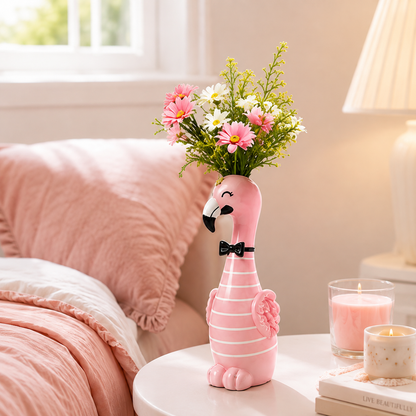 🦩50% OFF🦩 Cute Pink Flamingo Ceramic Vase｜Home Table Decor💖