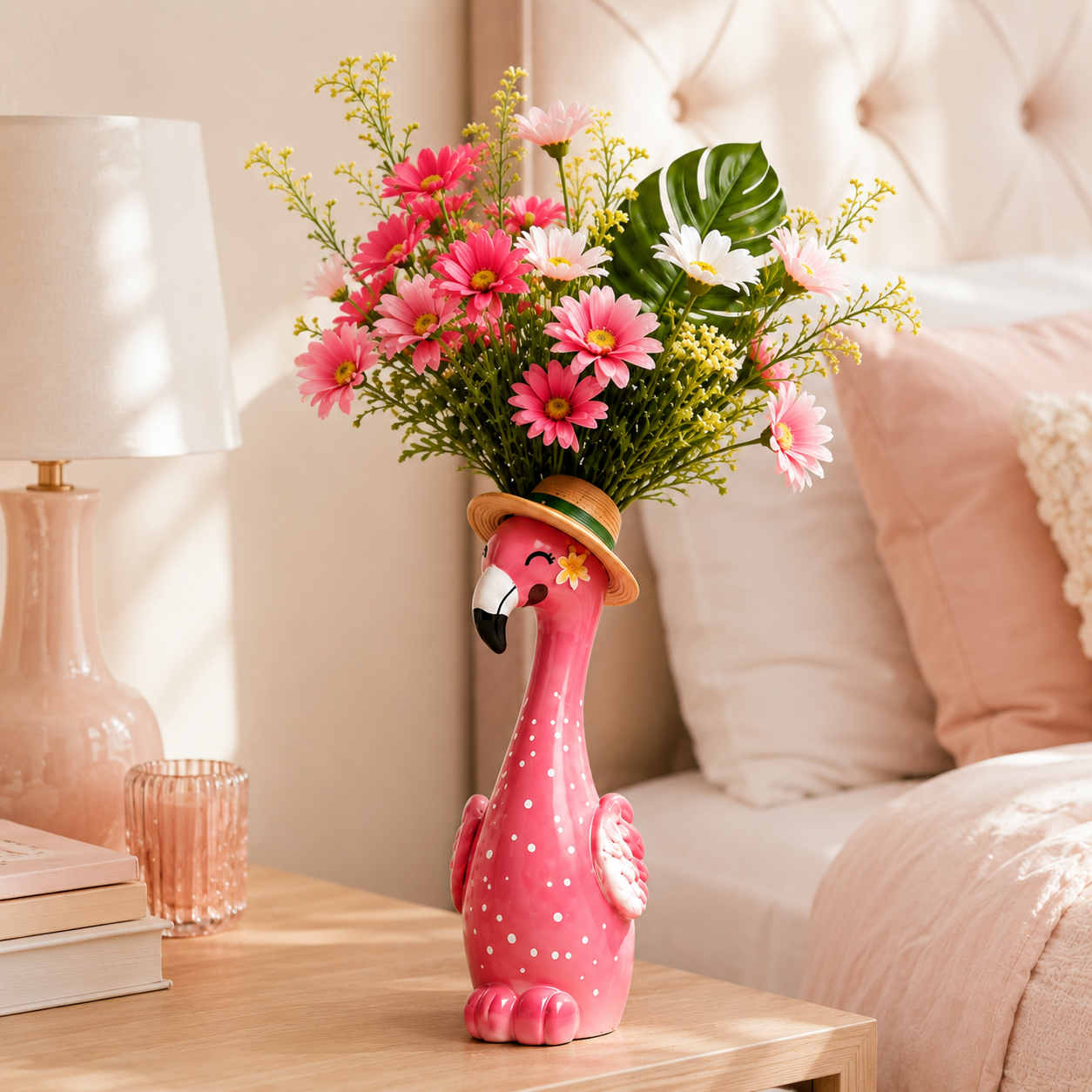 🦩50% OFF🦩 Cute Pink Flamingo Ceramic Vase｜Home Table Decor💖