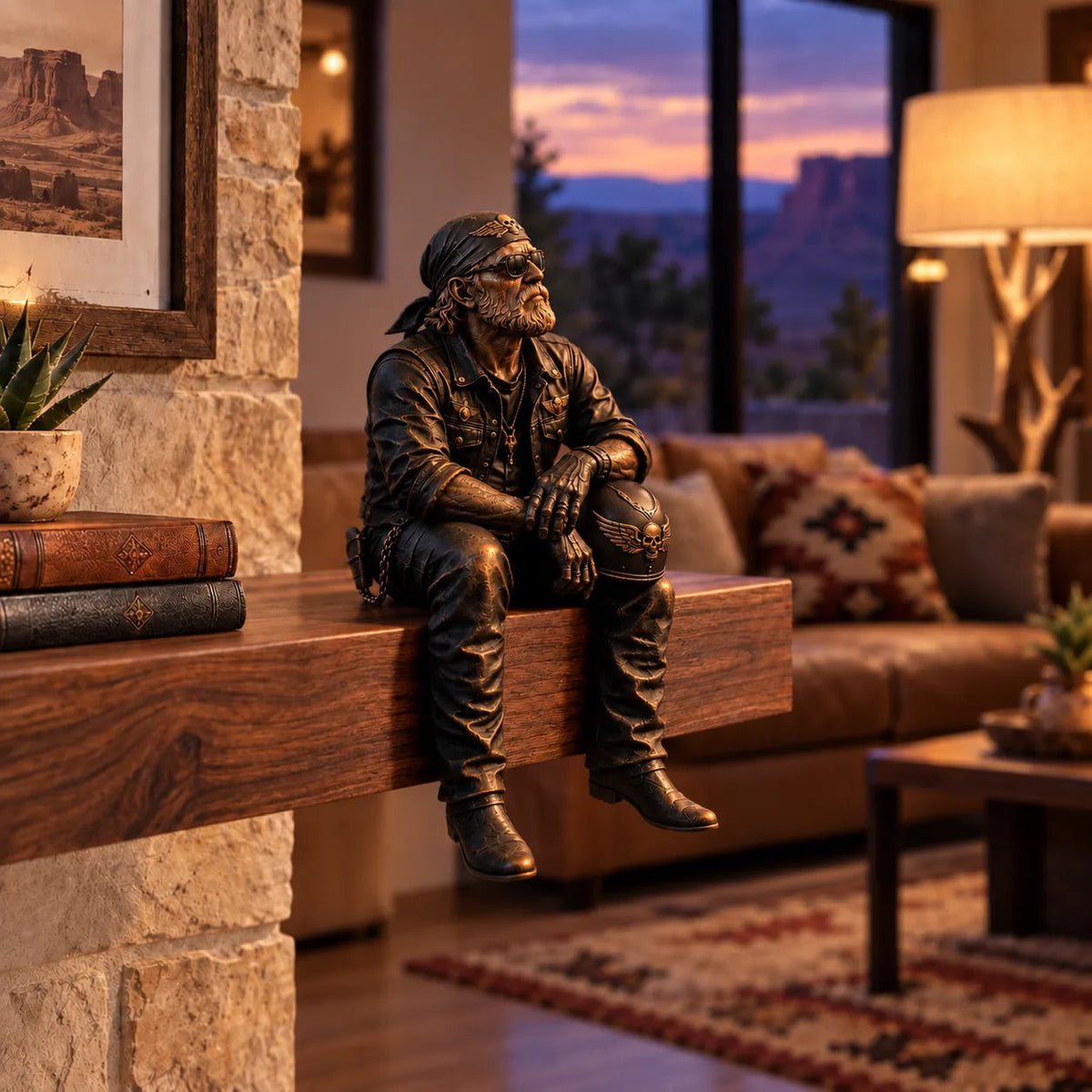 style b biker figurine