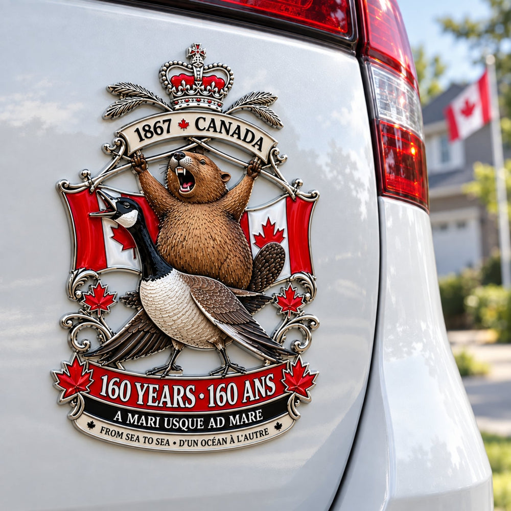 Canada emblem metallic finish