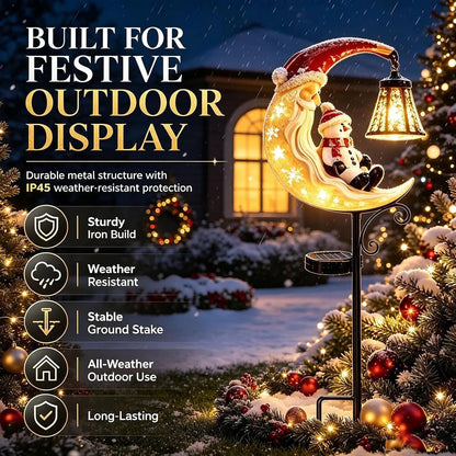 🤩Solar Christmas Moon Snowman Lamp Post Decoration, Santa Claus🎅💖