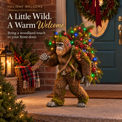 🎄 Woodland Bigfoot – Lighted Christmas Porch Decor