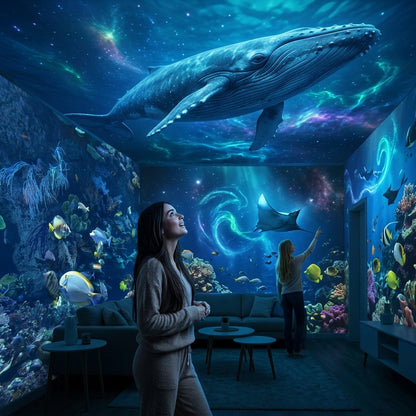 ⏰Last day Promotion 🔥5D Galaxy Ocean Projector for Bedroom