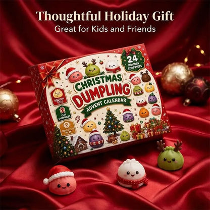 Weihnachts-Adventskalender mit Teigtaschen-Squishys