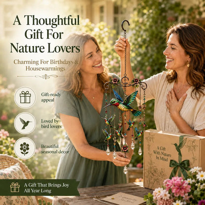 🎐Graceful Hummingbird Wind Chime, Bring Beauty, Peace To Your Garden🐦🎐