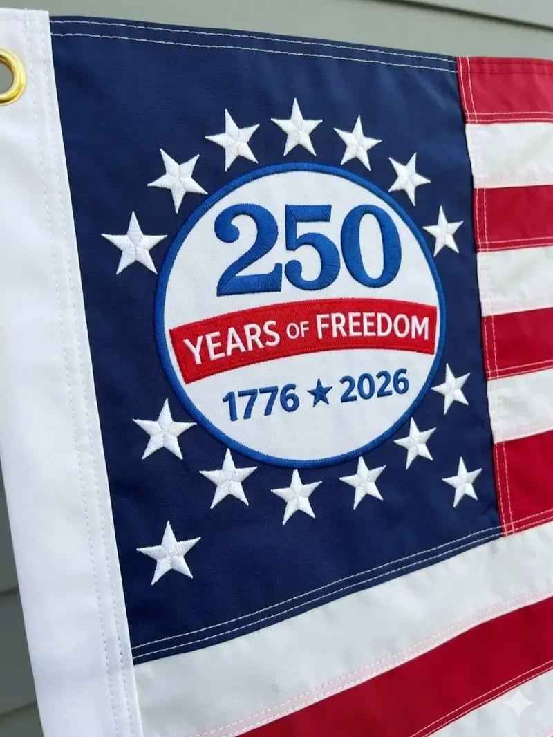 Last Day 49% OFF🔥250th Anniversary USA Commemorative Flag (3x5 Ft),Double-Sided Embroidered