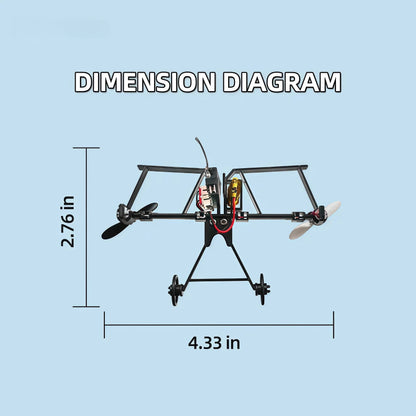 ✈️RC Paper Airplane Kit with Gyro Stabilizer – DIY Electric Remote Control Plane with Dual Propellers, Lightweight Foldable Flying STEM Toy