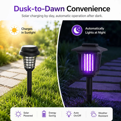 ☀️ Solar Mosquito Zapper | 2-in-1 Bug Killer & Yard Light 🦟