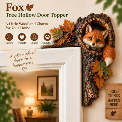 ⏰AHLWOAPEX TAG – 50 % RABATT 🐿️ Chipmunk Tree Hollow Door Topper | Woodland Animal Doorway Decor For Cozy Nature Homes