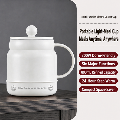 🔥 6-in-1 Portable Electric Cooking Cup – 800mL Mini Cooker for Meals & Drinks
