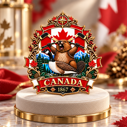🍁 Canada 160th Anniversary “A Mari Usque Ad Mare” Tribute Badge | 3.5-Inch 3D Metal Enamel Keepsake 🇨🇦