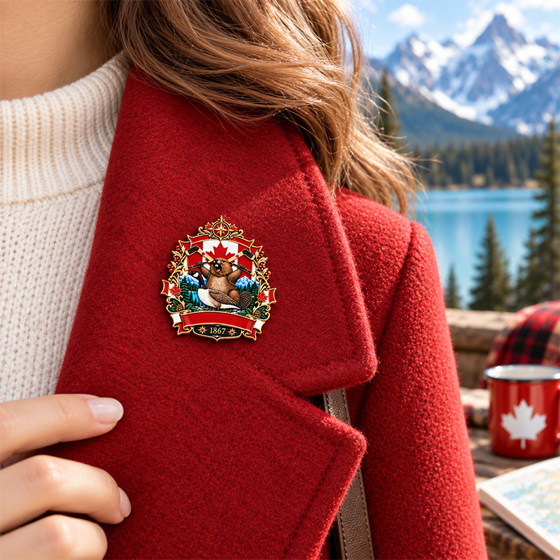 🍁 Canada 160th Anniversary “A Mari Usque Ad Mare” Tribute Badge | 3.5-Inch 3D Metal Enamel Keepsake 🇨🇦