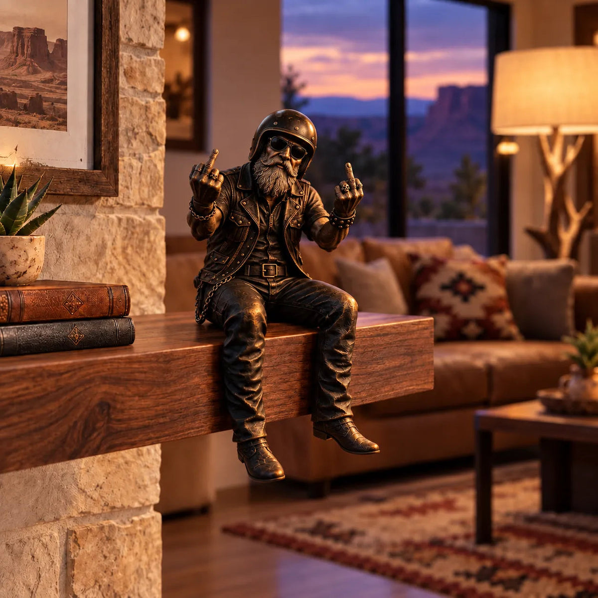 style a biker figurine