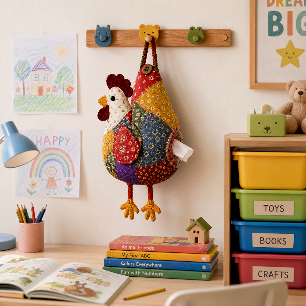 🐔40% OFF | Vintage Patchwork Chicken & Duck Hanging Tissue Holder