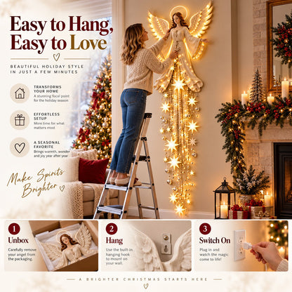 👼 Lighted Angel Christmas Hanging Decoration