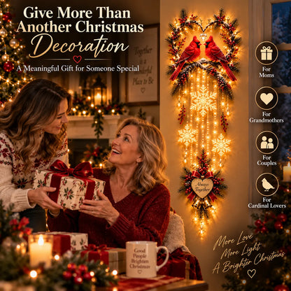 🐦 Always Together Cardinals™ – Lighted Christmas Wall Decor