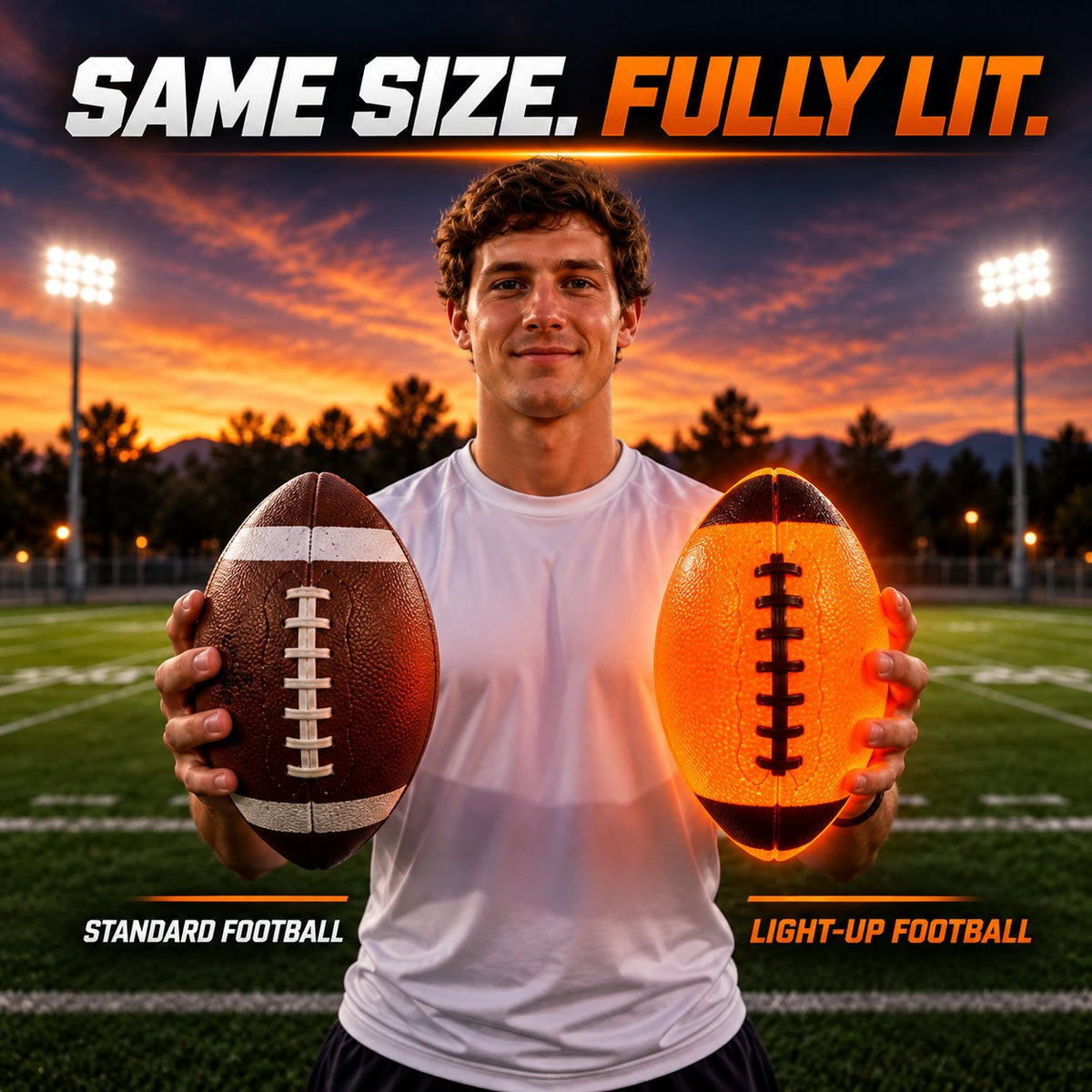 🔥 LAST DAY 50% OFF – 🏈 Light-Up Football | Light Up Your Game Before It's Gone! ⚡