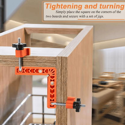🔧90 Degree Corner Clamp & Positioning Square Set - (3" 4")inch x 8 Right Angle Clamp with 8 Clamp ABS Plastic L-Shaped Tool