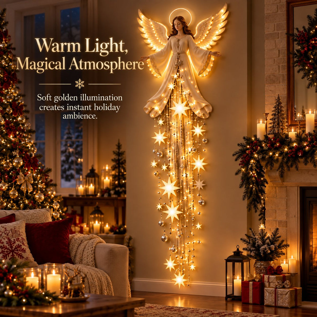 👼 Lighted Angel Christmas Hanging Decoration