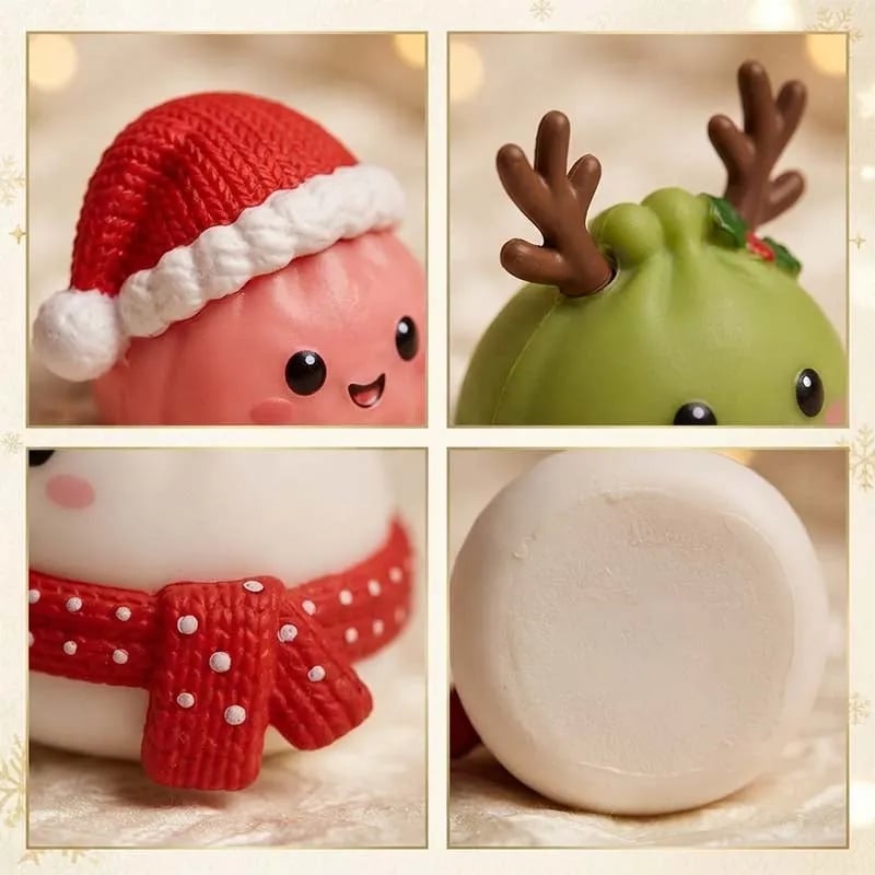 Weihnachts-Adventskalender mit Teigtaschen-Squishys