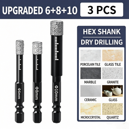 🛠️✨ Limited Time 39% OFF✨ Premium Diamond Drill Bit Set for Tile, Ceramic & Glass