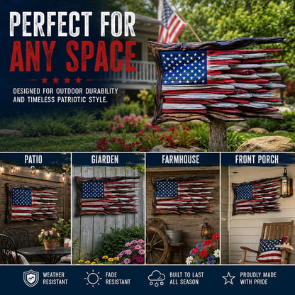 🔥2026 Limited Edition 🇺🇸 Handmade Wooden American Flag Wall Art