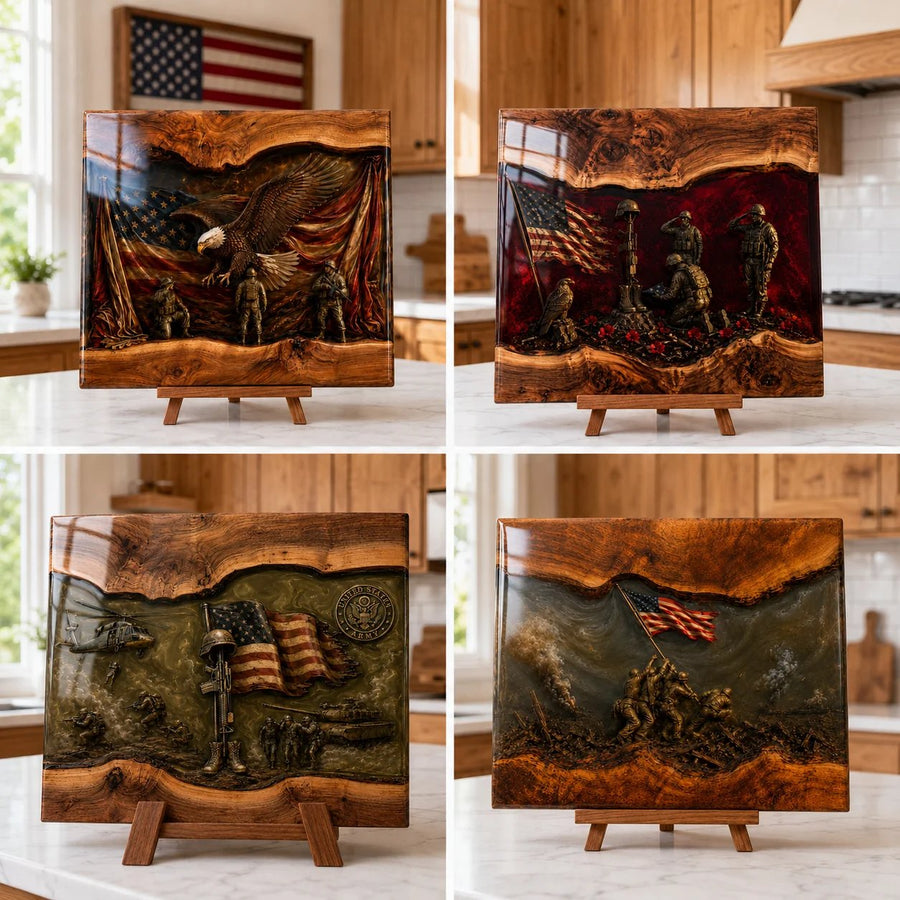US Army veteran memorial display board