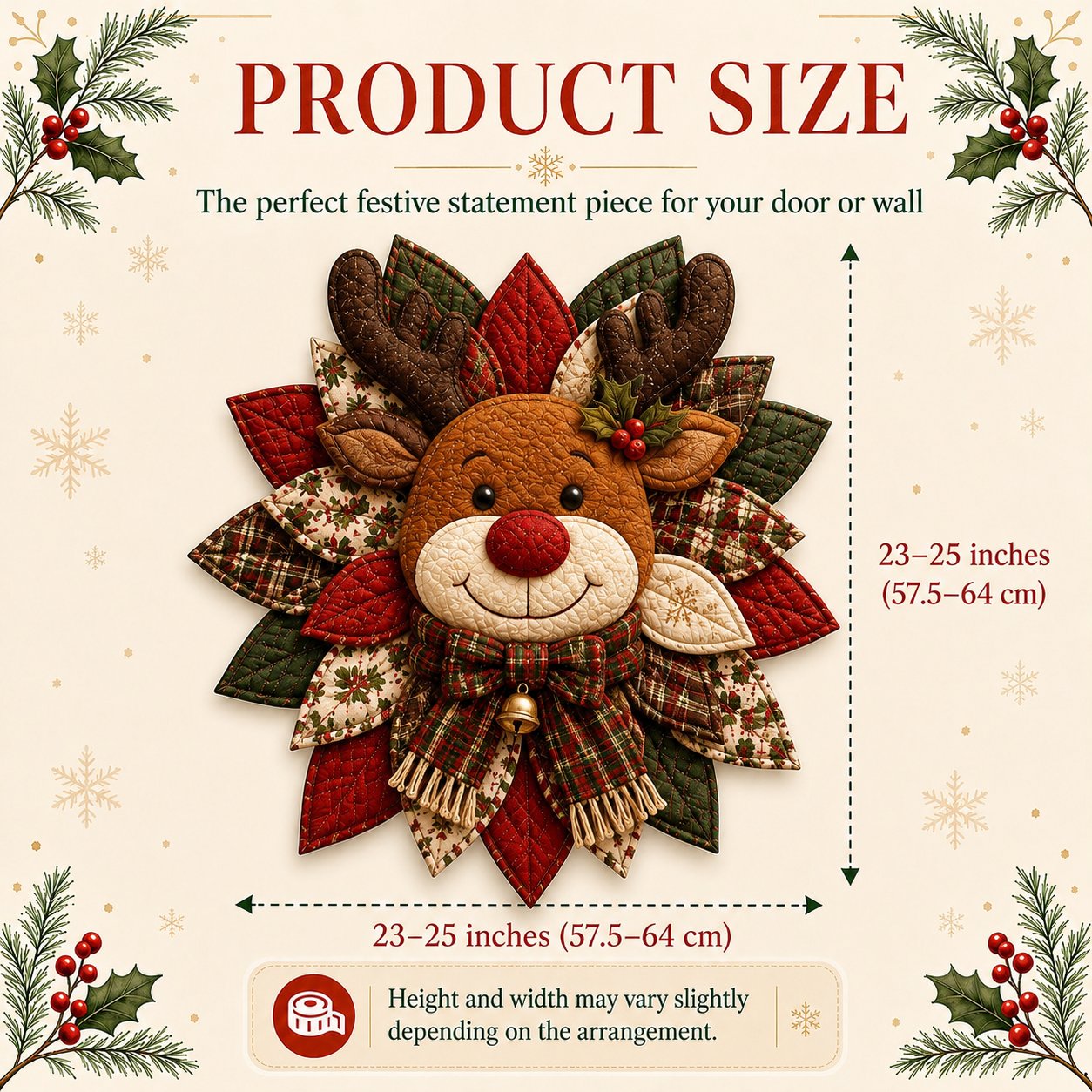 ⏳ Last Day 49% OFF – 🎅 Beginner-Friendly Oversized Santa Patchwork Door Hanger Sewing Kit | Complete Kit with All Tools & Step-by-Step Guide Included 💕