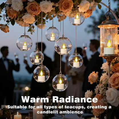 12-Pack Rechargeable LED Flameless Tealight Candles | Remote & Timer | USB-C