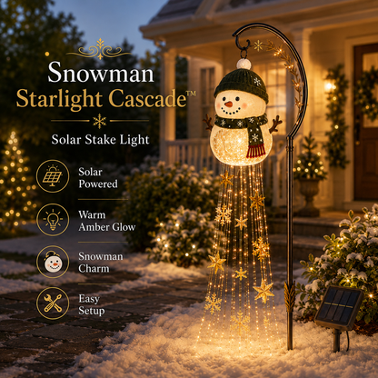 🔥🎅Christmas Early Discount 🔥-☃️ Snowman Sparkle Cascade - Solar Garden Light