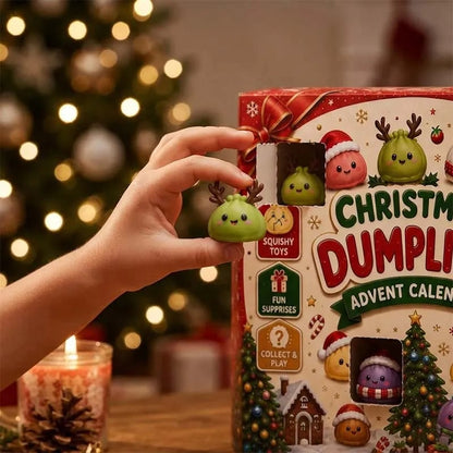 Weihnachts-Adventskalender mit Teigtaschen-Squishys
