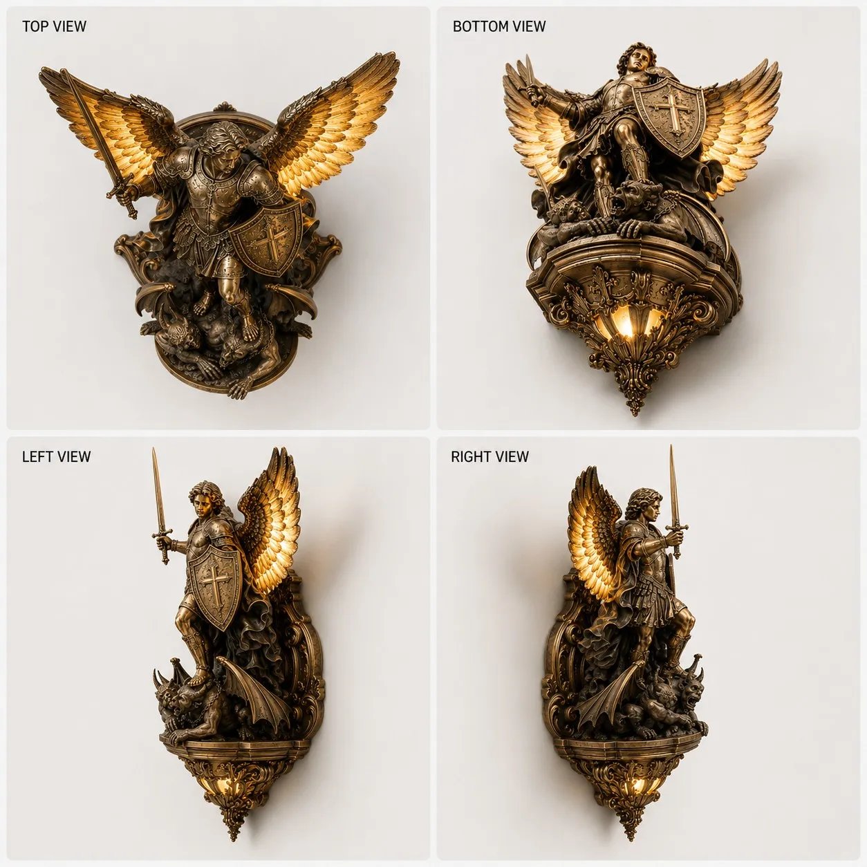 Last Day 50% OFF | ✝️St. Michael Guardian Angel Wall Light✨️ - Meaningful Décor With A Warm Glow