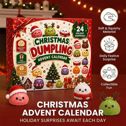 Weihnachts-Adventskalender mit Teigtaschen-Squishys